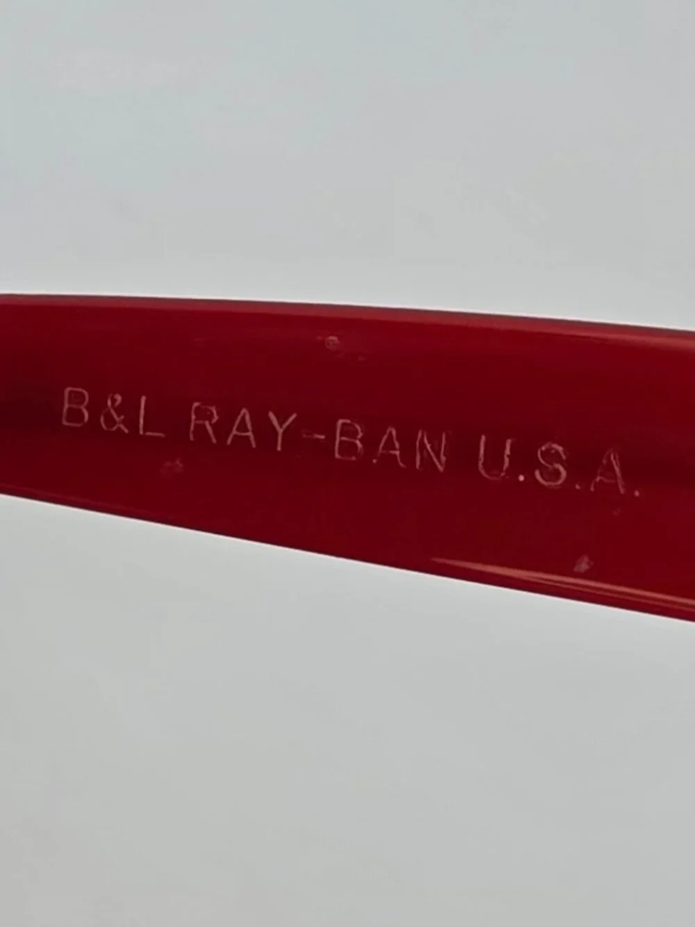 Ray-Ban B&L Wayfarer II L1736 Red Frame G-15 Green Lens Sunglasses w/ Retainer